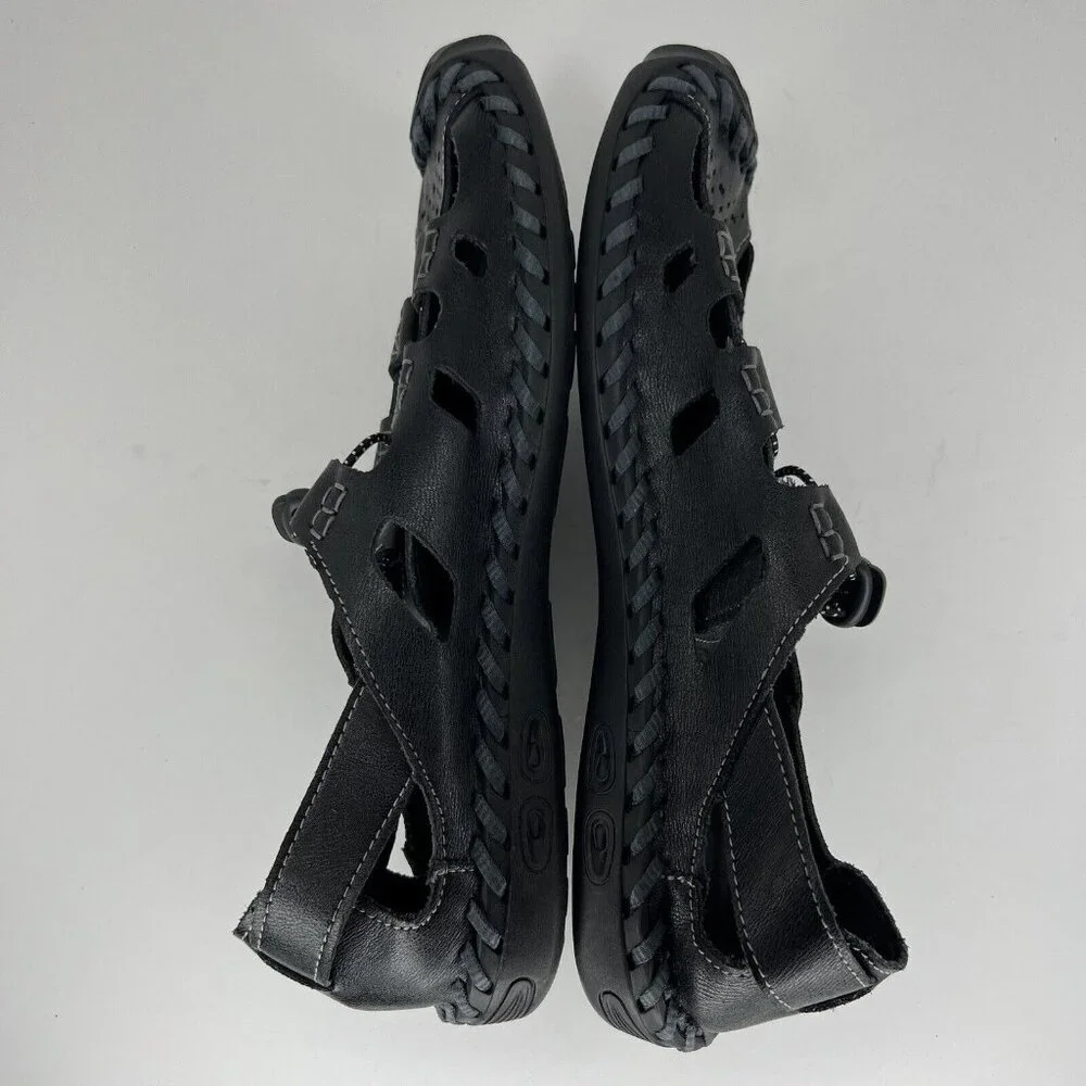 Black Closed Toe Sandals Mens Size 11 US 44 EU Casual Trail/Beach Shoes Slides
